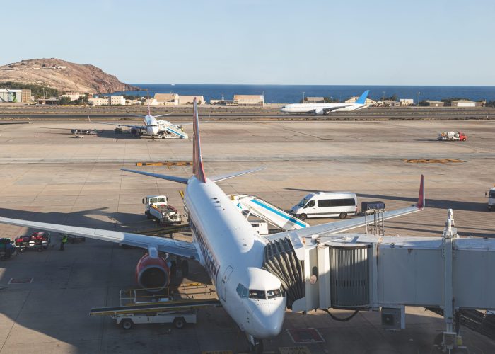 Airplanes on the runway, preparing to take off and fly. Airports